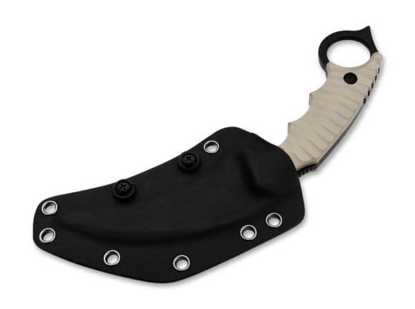 BOKER PLUS 02BP0010 SPIKE KARAMBIT 440A STEEL G10 HANDLE FIXED BLADE KNIFE W/SHEATH.