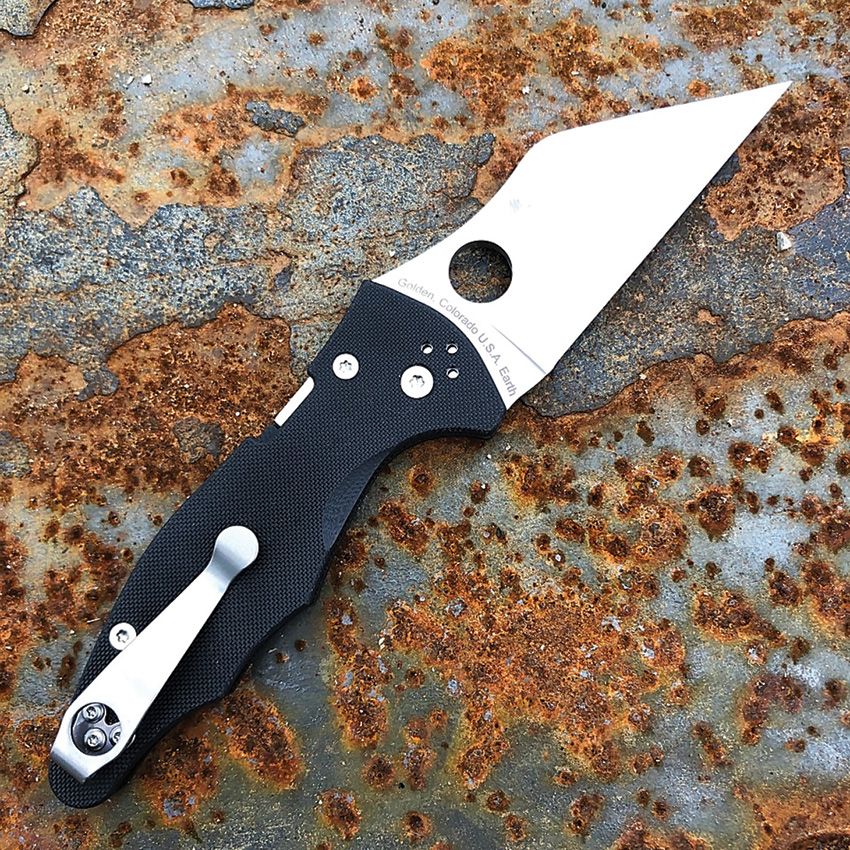 LYNCH NORTHWEST GEAR LNSPSDSW TI CONSTRUCTION STONEWASH FINISH STANDARD CLIP FOR SPYDERCO KNIVES.