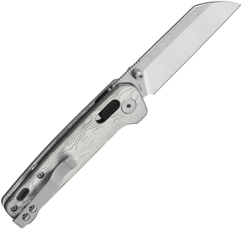 QSP KNIVES PENGUIN GLYDE LOCK FOLDING KNIFE 3.06" 14C28N TWO-TONE SHEEPSFOOT BLADE, ALUMINUM FOIL G10 HANDLES, AXIS/CROSSBAR LOCK - QS130GL-G1