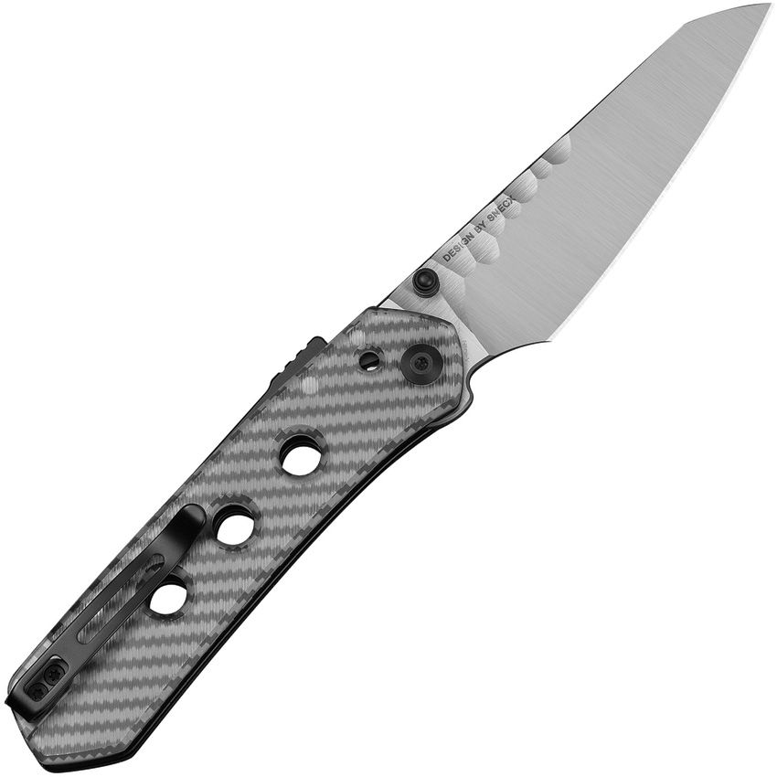 CIVIVI KNIVES SNECX VISION FG SUPERLOCK FOLDING KNIFE 3.54" NITRO-V SATIN REVERSE TANTO BLADE WITH ROCK-GRIND PATTERN, POLISHED LEXAN HANDLES - C22036-8