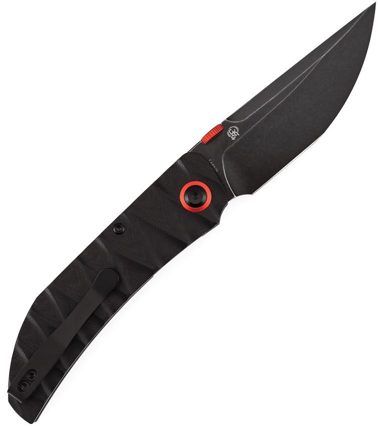 TENABLE KNIVES B1078A3 TARKIN GRAY ALUMINIUM LINERLOCK NITRO V STEEL BLACK TANTO FOLDING KNIFE.