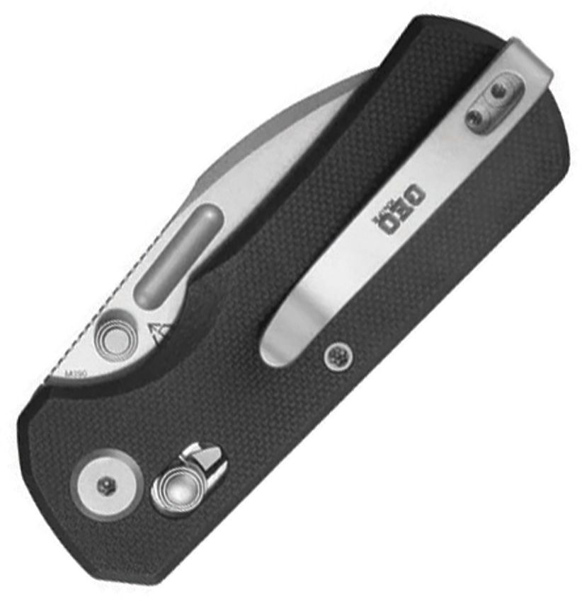 GEO KNIFE BELLUM CROSSBAR LOCK GEO2508A – STONEWASH BOHLER M390 DROP POINT BLADE – BLACK G-10 HANDLE – MADE IN CHINA