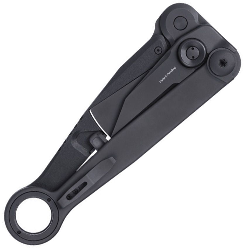 COLUMBIA RIVER CRKT 4141KX KINEMATIC PROVOKE X FOLDING AXE 1.84" SUJ2 TI NITRIDE AXE BLADE WITH SPIKE, BLACK STAINLESS STEEL HANDLES WITH GRN OVERLAYS