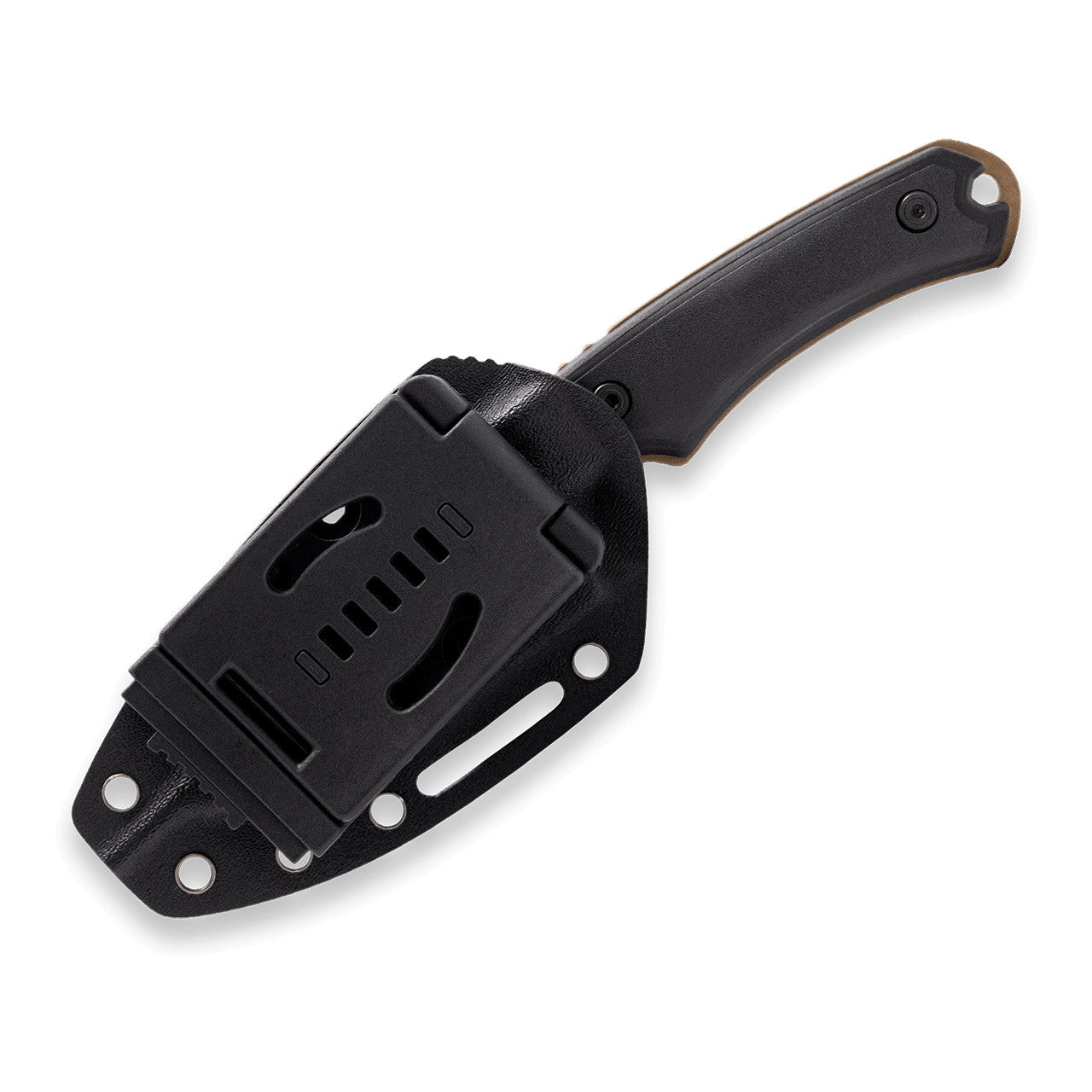 BUCK 664 664BKS1 ALPHA HUNTER BACKCOUNTRY FIXED BLADE KNIFE 3.625" 420HC BRONZE CERAKOTE DROP POINT, BLACK VERAFLEX RUBBER HANDLES, KYDEX SHEATH - 14522