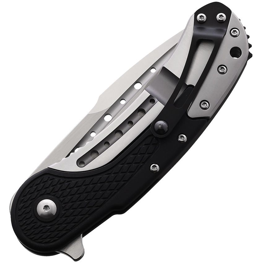 BEGG KNIVES BODEGA FRAMELOCK OD BG010 – SATIN D2 SPEAR POINT BLADE – BLACK G10 & STAINLESS HANDLE – MADE IN CHINA