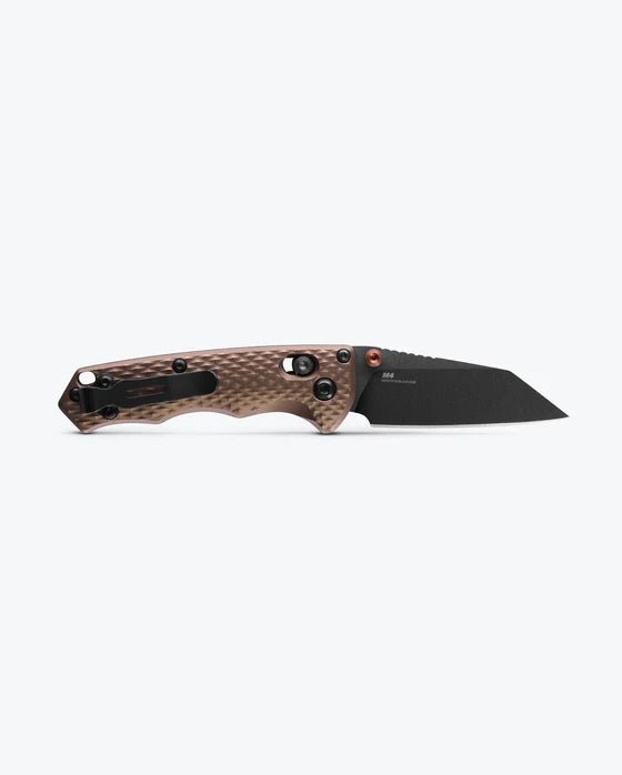 BENCHMADE 290BK-1 FULL-SIZE IMMUNITY – COBALT BLACK M4 WHARNCLIFFE BLADE – FLAT DARK EARTH ALUMINUM HANDLE – MADE IN THE USA