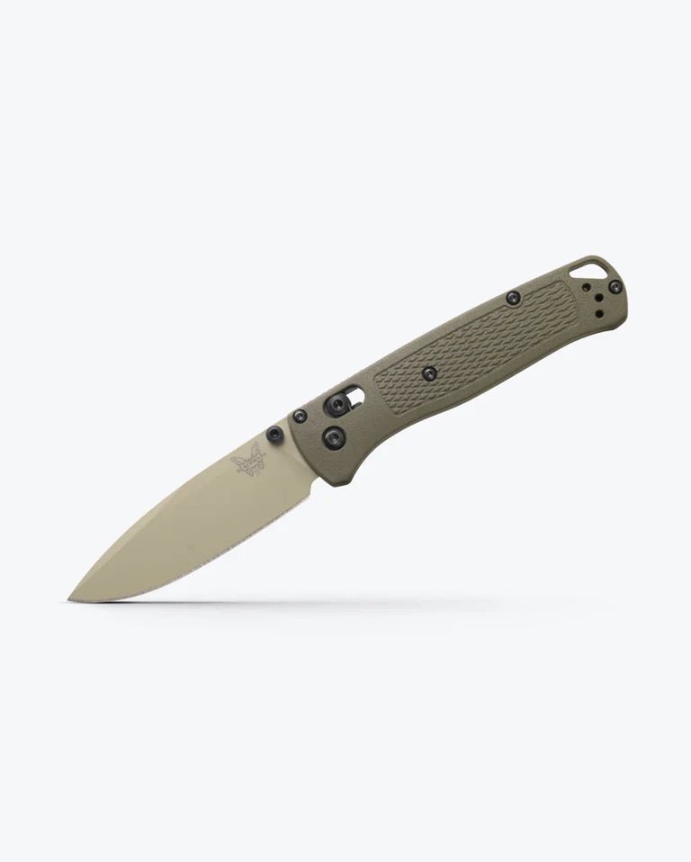 BENCHMADE 535TN‑11 BUGOUT – DESERT VERDE CERAKOTE CPM‑S30V BLADE – DARK OLIVE GRIVORY HANDLE – MADE IN USA