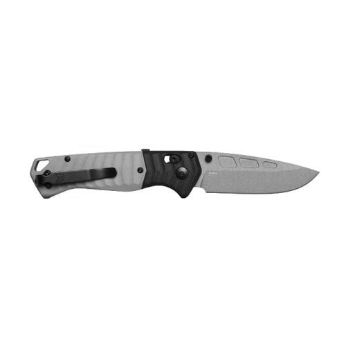 BENCHMADE 593GY-02 PSK – GRAY CERAKOTE ELMAX DROP POINT BLADE – STORM/TEMPEST GRAY GRIVORY HANDLE – MADE IN USA