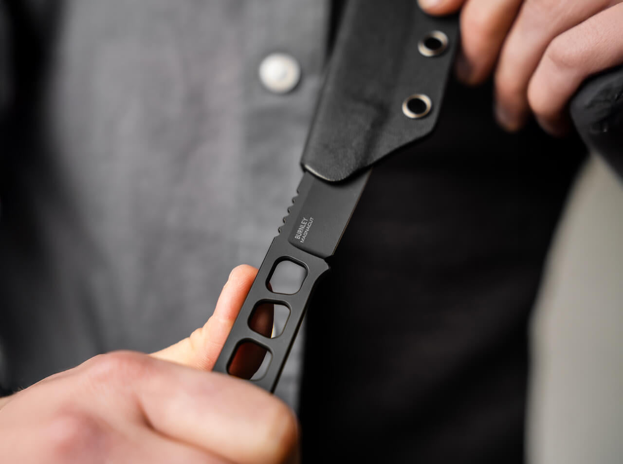 Boker Lucas Burnley Barlow BFF Packlite Fixed Blade Knife 2.56