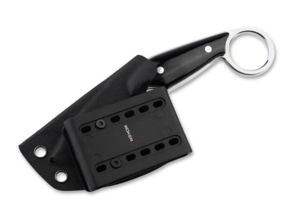BOKER PLUS 02BP0011  ENKI D2 STEEL MICARTA HANDLE FIXED BLADE KNIFE WITH KYDEX SHEATH.