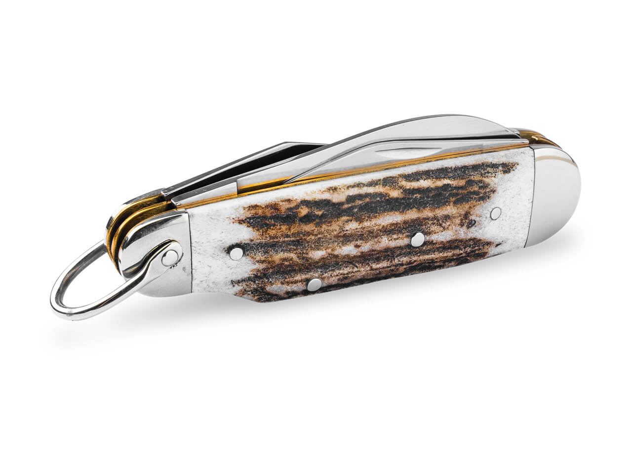 BOKER TRADITIONAL SERIES TREEBRAND CAMP KNIFE, STAG HANDLES, 3.5" CLOSED, SLIPJOINT (NON-LOCKING) - 110904ST - S&R Knives Inc.