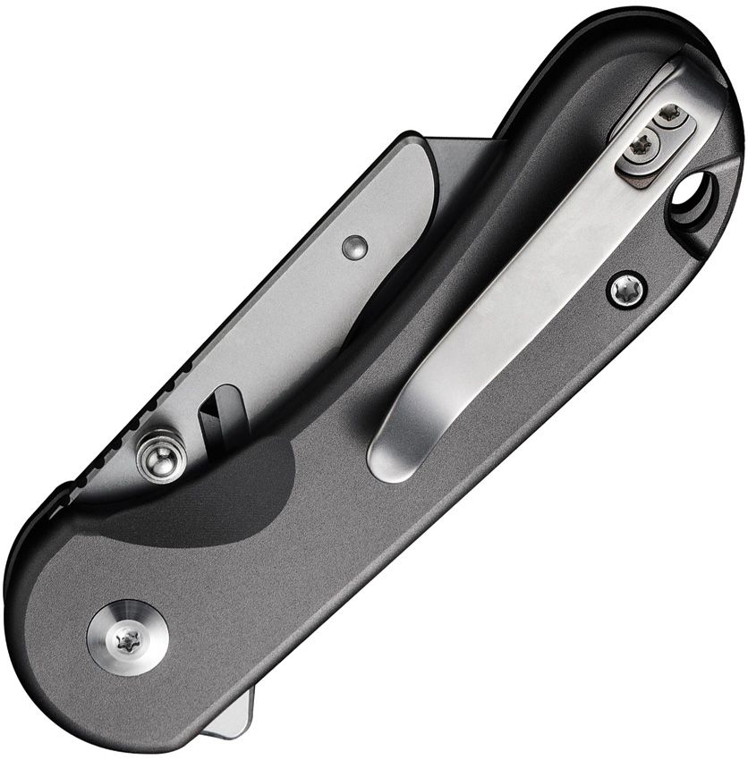 CIVIVI ELEMENTUM UTILITY C23039B-4 BUTTON LOCK – GRAY ALUMINUM HANDLE FLIPPER, REPLACEABLE 6Cr BLADE – MADE IN CHINA