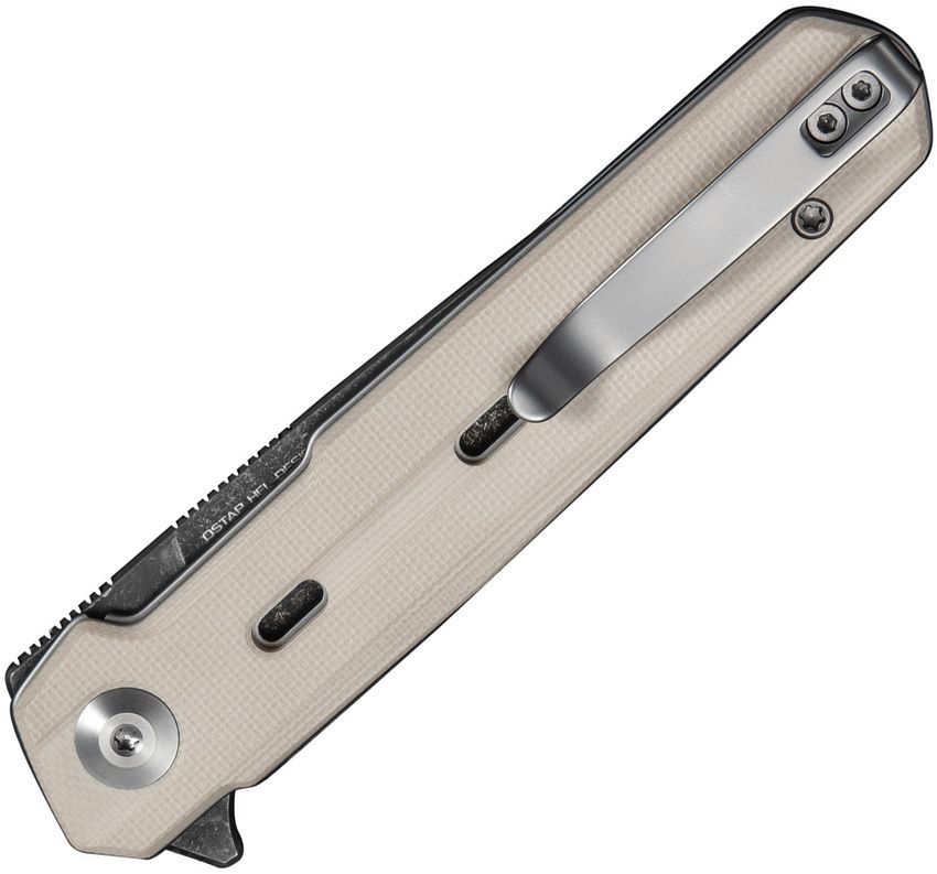 CIVIVI NAVO C25015A-DS1 LINER LOCK – DAMASCUS DROP POINT BLADE – IVORY G10 HANDLE – MADE IN CHINA