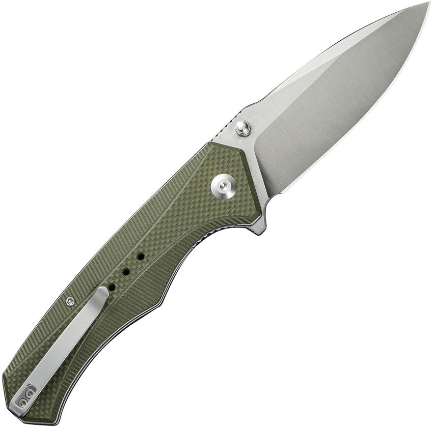 CIVIVI PHOTONIX LINER LOCK C23081B-2 – SATIN SANDVIK 14C28N DROP POINT BLADE – COARSE OD GREEN G10 HANDLE – MADE IN CHINA