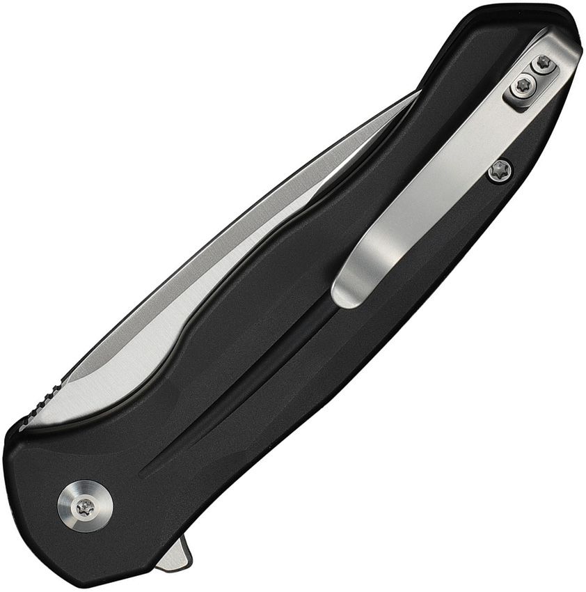 CIVIVI KITEFIN C24091-1 – SATIN 14C28N DROP POINT BLADE – BLACK ALUMINUM HANDLE – MADE IN CHINA