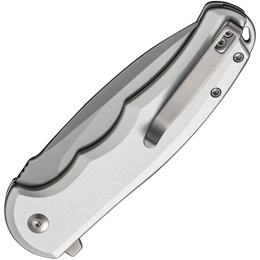 CIVIVI PRAXIS BUTTON LOCK C18026E-2 – SATIN NITRO-V DROP POINT BLADE – SILVER ALUMINUM HANDLE – MADE IN CHINA