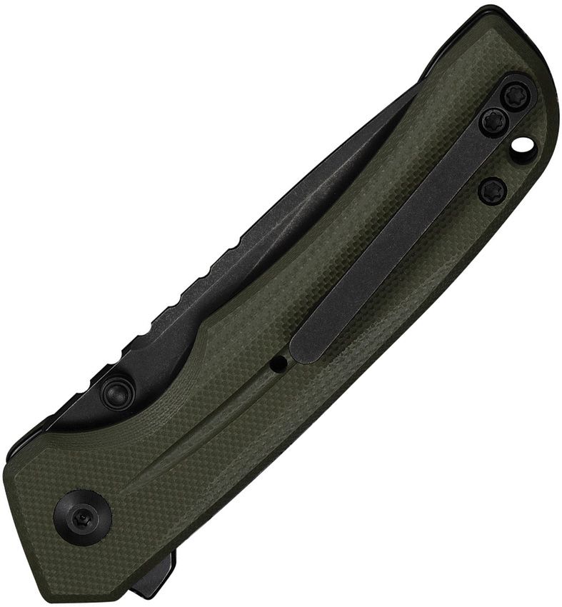 CIVIVI TARASK C25023C-2 – BLACK STONEWASHED NITRO-V DROP POINT BLADE – OD GREEN G10 HANDLE – MADE IN CHINA