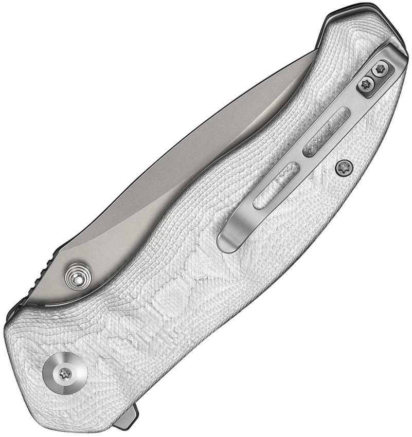 CIVIVI KNIVES VYRENT LINER LOCK FLIPPER KNIFE 3.48" NITRO-X7 STONEWASHED DROP POINT BLADE, CONTOURED ALUMINUM FOIL G10 HANDLES, REVERSIBLE CLIP - C25037B-1 - S&R Knives Inc.