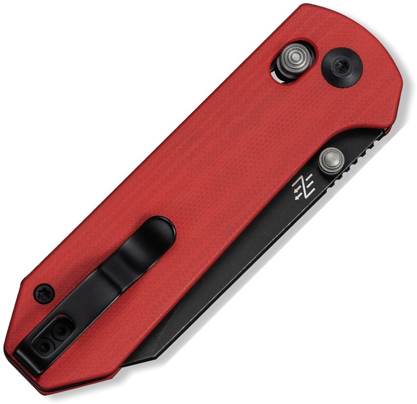 CIVIVI YONDER C23067-2 – BLACK STONEWASHED 14C28N SPEY POINT BLADE – RED G10 HANDLE – MADE IN CHINA