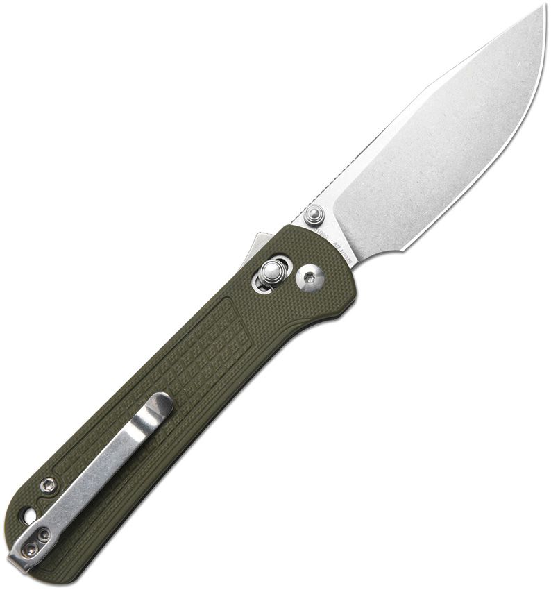 CJRB BOLT RECOIL-LOCK V2 J1960GN – STONEWASH AR-RPM9 DROP POINT BLADE – GREEN G10 HANDLE – MADE IN CHINA