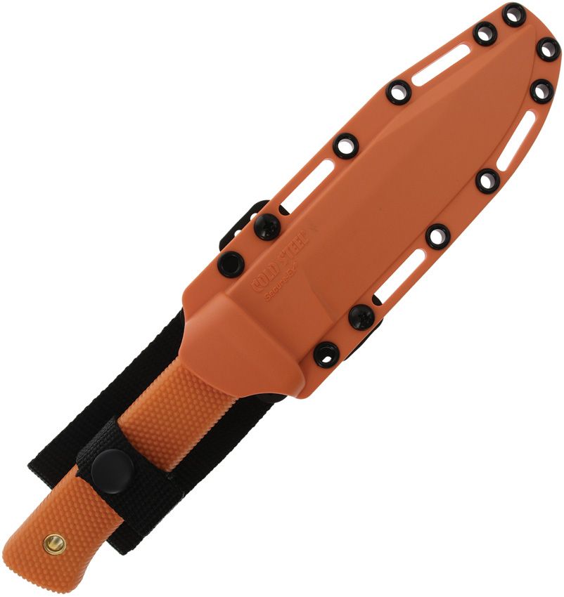 COLD STEEL SRK FIXED BLADE 49LCK0RBK – BLACK COATED SKSK5 CARBON STEEL BLADE – ORANGE KRAY-EX HANDLE – MADE IN TAIWAN