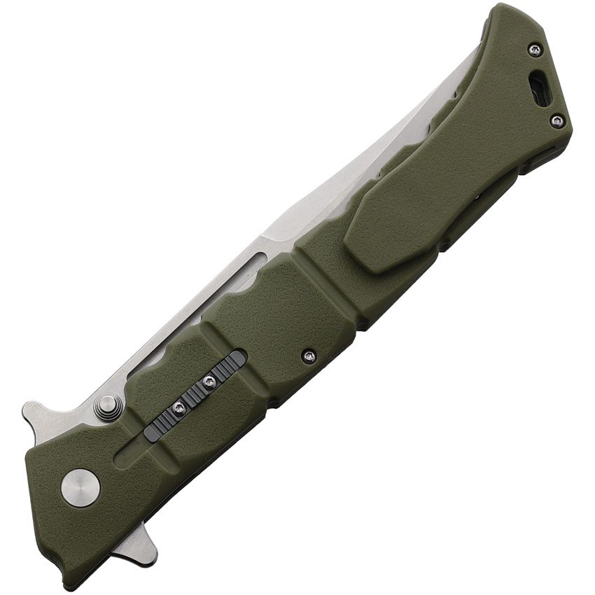 COLD STEEL CS20NQXODSW LARGE LUZON LINERLOCK OD STONEWASH 8CR13MOV STEEL FOLDING KNIFE.