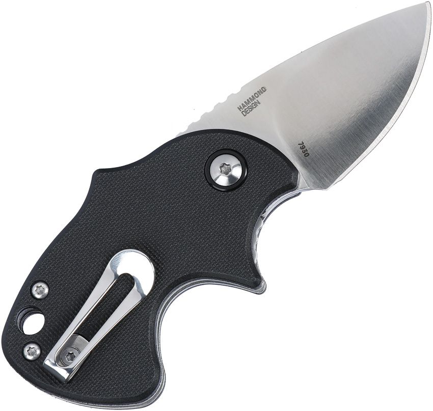 CRKT 7930 ORCA SATIN FINISH D2 STEEL BLACK GRN HANDLE FOLDING KNIFE.