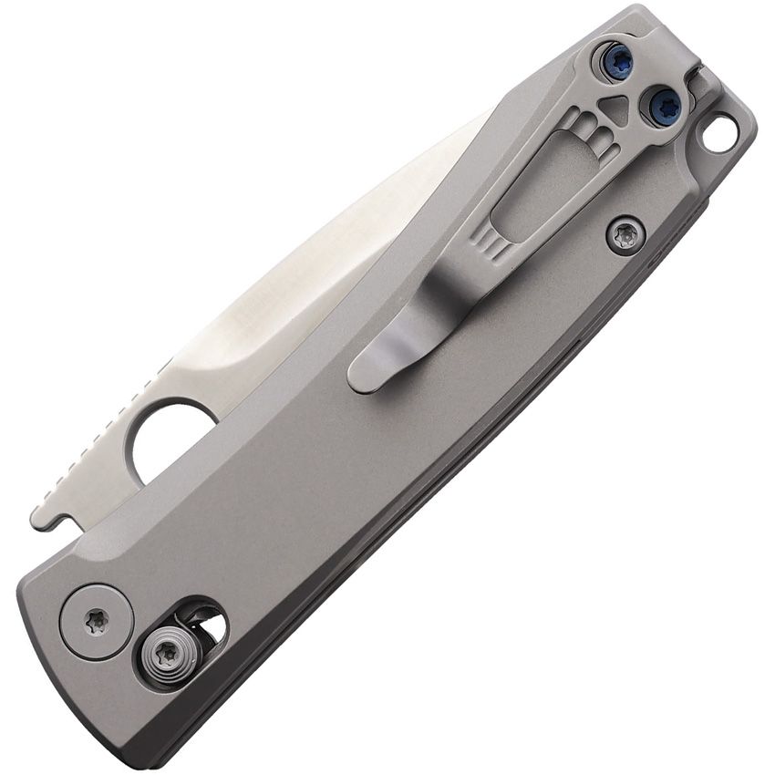 DAGGERR KNIVES NIGHTMARE MINI X-LOCK DGRF72MDSG – SATIN CPM-MAGNACUT DROP POINT BLADE – GRAY TITANIUM HANDLE – MADE IN CHINA