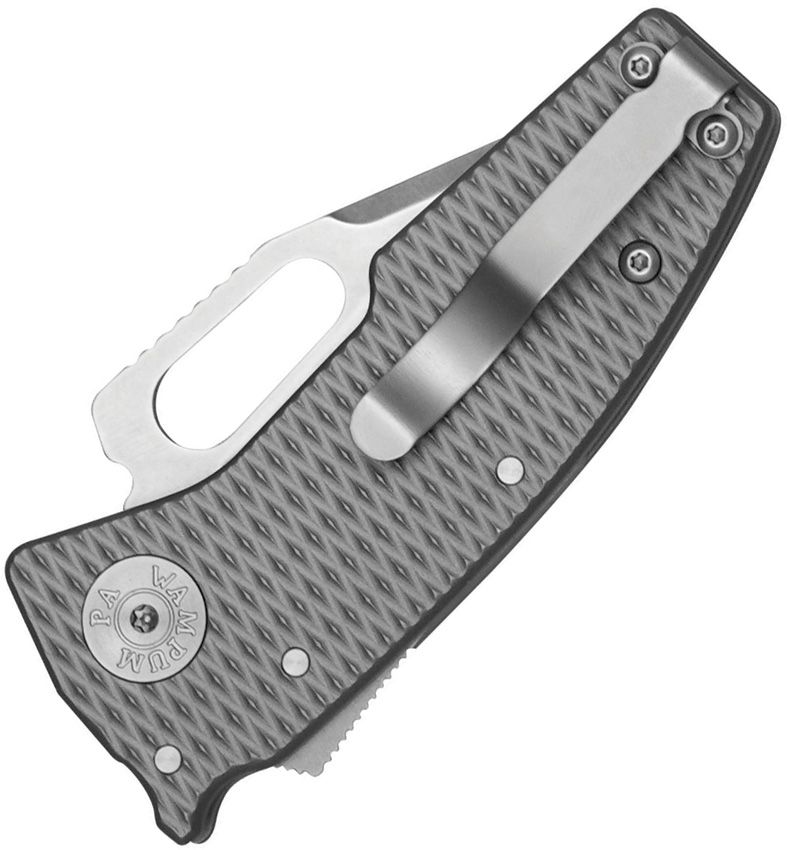 DEMKO DEM19244 NANO SHARK MILLED TI HANDLE CPM-20CV STEEL SHARK LOCK CLIP POINT FOLDING KNIFE.
