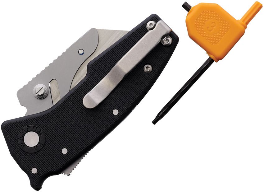 DEMKO NANO DEM19277 RAZOR SHARK BLACK GRN HANDLE STAINLESS UTILITY BLADE FOLDING KNIFE.