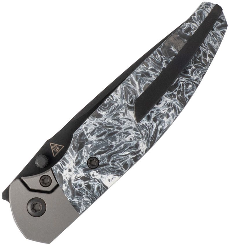 JACK WOLF KNIVES TANGO FRAMELOCK JW54321 – BLACK DLC S90V DROP POINT BLADE – DARK MATTER POLAR CARBON FIBER WITH TITANIUM BOLSTERS – MADE IN CHINA