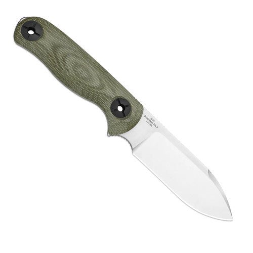 KIZER DROP BEAR FIX 3 1101A2 – STONEWASHED 14C28N DROP POINT – GREEN MICARTA – DESIGNED BY AZO – MADE IN CHINA