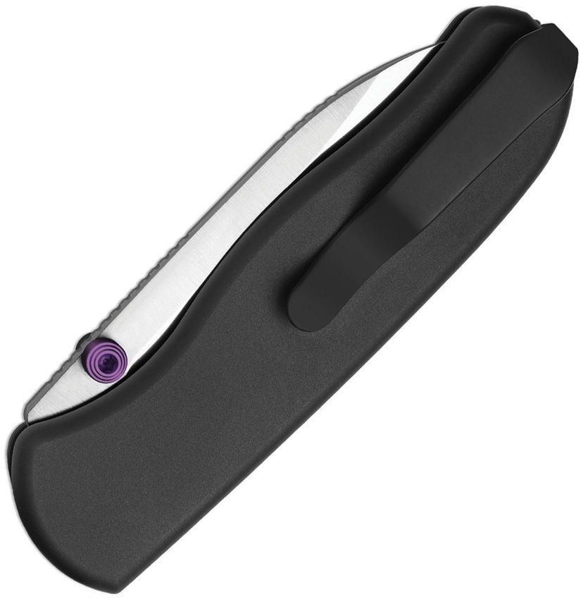 KIZER DROP BEAR ZERO KI3619BDA3 – SATIN ELMAX DROP POINT BLADE – BLACK ALUMINUM HANDLE – MADE IN CHINA