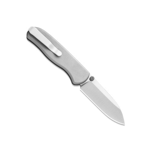 KIZER DROP BEAR ZERO KI3619BDA4 – SATIN M390 DROP POINT BLADE – LIGHT GREY ALUMINUM HANDLE – DESIGNED BY AZO – MADE IN CHINA
