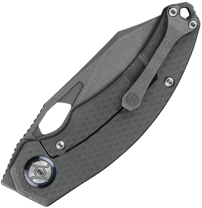 KUNWU KUNK706CT1 COMPADRE – VANAX STONEWASH BLADE – STONEWASH TITANIUM HANDLE – FRAMELOCK – MADE IN CHINA