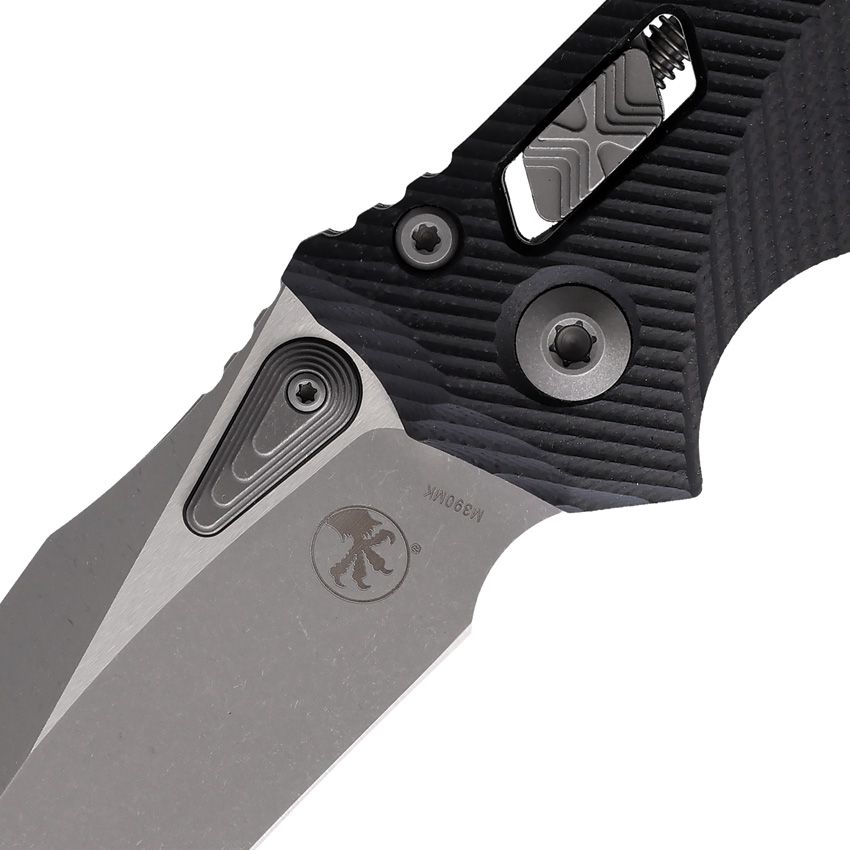MICROTECH AMPHIBIAN S/E RAM MCT16138 – APOCALYPTIC FINISH M390MK BLADE – BLACK G10 HANDLE – MADE IN USA