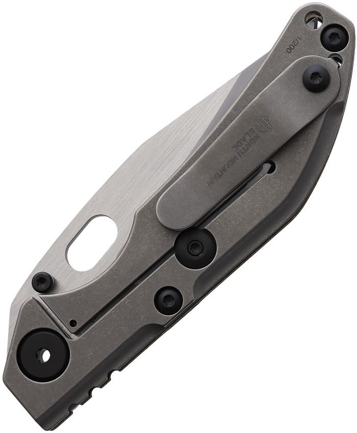 NORTH MOUNTAIN BLADE BBNM FRAMELOCK BRONZE NMB2521CU – SLD‑MAGIC BOWIE BLADE – BRONZE TEXTURED TITANIUM & STONEWASHED TITANIUM HANDLE – MADE IN CHINA
