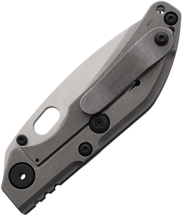 NORTH MOUNTAIN BLADE BBNM FRAMELOCK TI NMB2522TI – SLD‑MAGIC TANTO BLADE – GRAY STONEWASHED TITANIUM HANDLE – MADE IN CHINA
