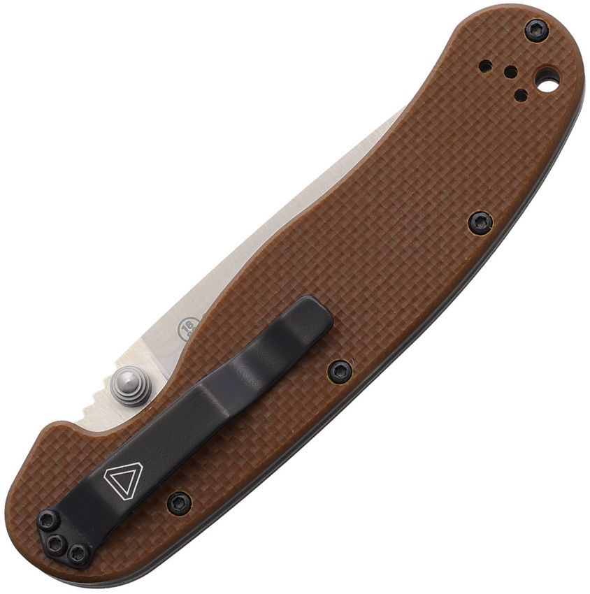 ONTARIO RAT 1.5 8883 FOLDING KNIFE – MAGNACUT DROP POINT BLADE – LINERLOCK – BROWN G10 HANDLE – MADE IN TAIWAN - S&R Knives Inc.