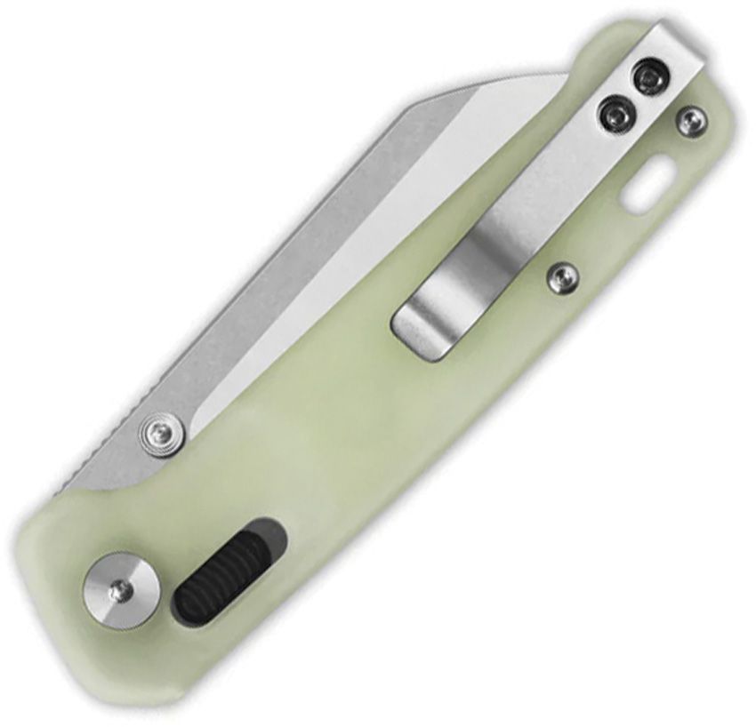 QSP KNIVES PENGUIN GLYDE LOCK FOLDING KNIFE 3.06" 14C28N TWO-TONE SHEEPSFOOT BLADE, GLOW-IN-THE-DARK RESIN HANDLES, AXIS/CROSSBAR LOCK - QS130GL-H1 - S&R Knives Inc.