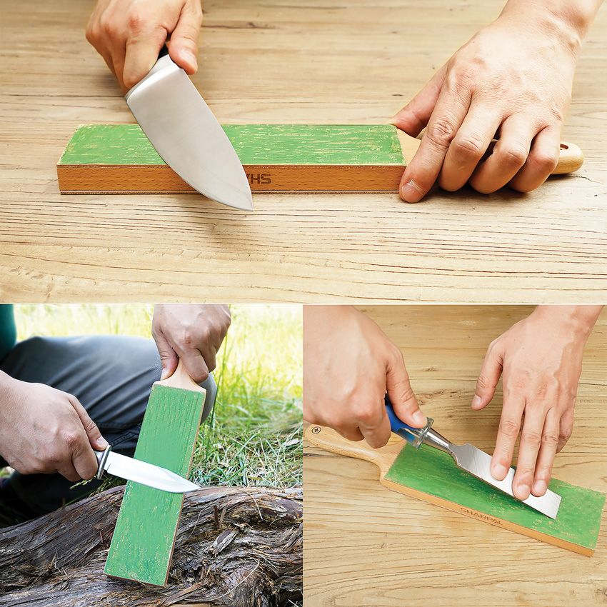 SHARPAL SHP205H DOUBLE SIDED LEATHER STROP WITH BUFFING COMPOUND