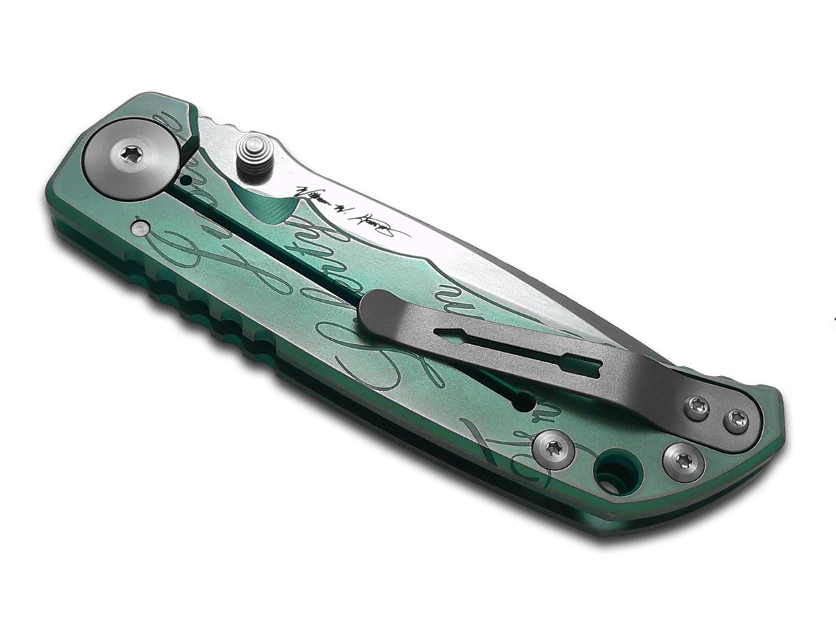SPARTAN BLADES SF5LADIESOFLIBERTY SHF TI HANDLE SPECIAL EDITION CPM-MAGNACUT SPARTAN HARSEY LADIES OF LIBERTY FOLDING KNIFE.