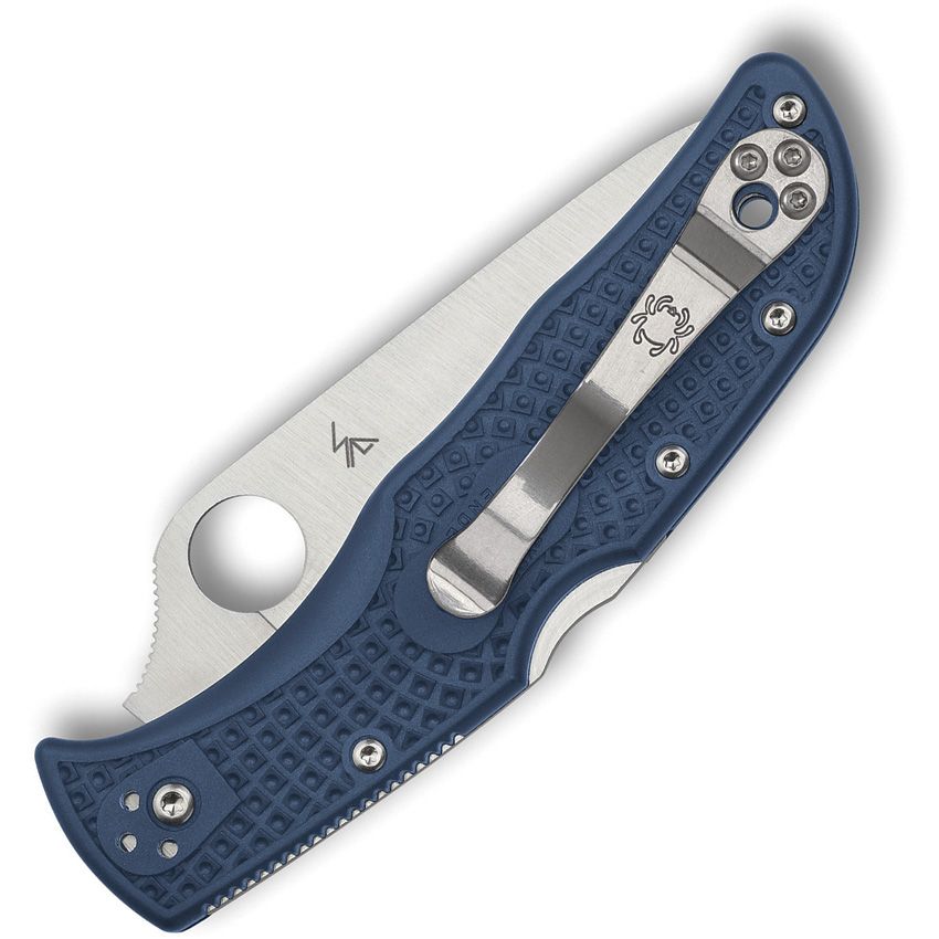 SPYDERCO ENDELA LIGHTWEIGHT C243PCBL LOCKBACK – SATIN CPM-SPY27 DROP POINT BLADE – COBALT BLUE FRN HANDLE – MADE IN JAPAN