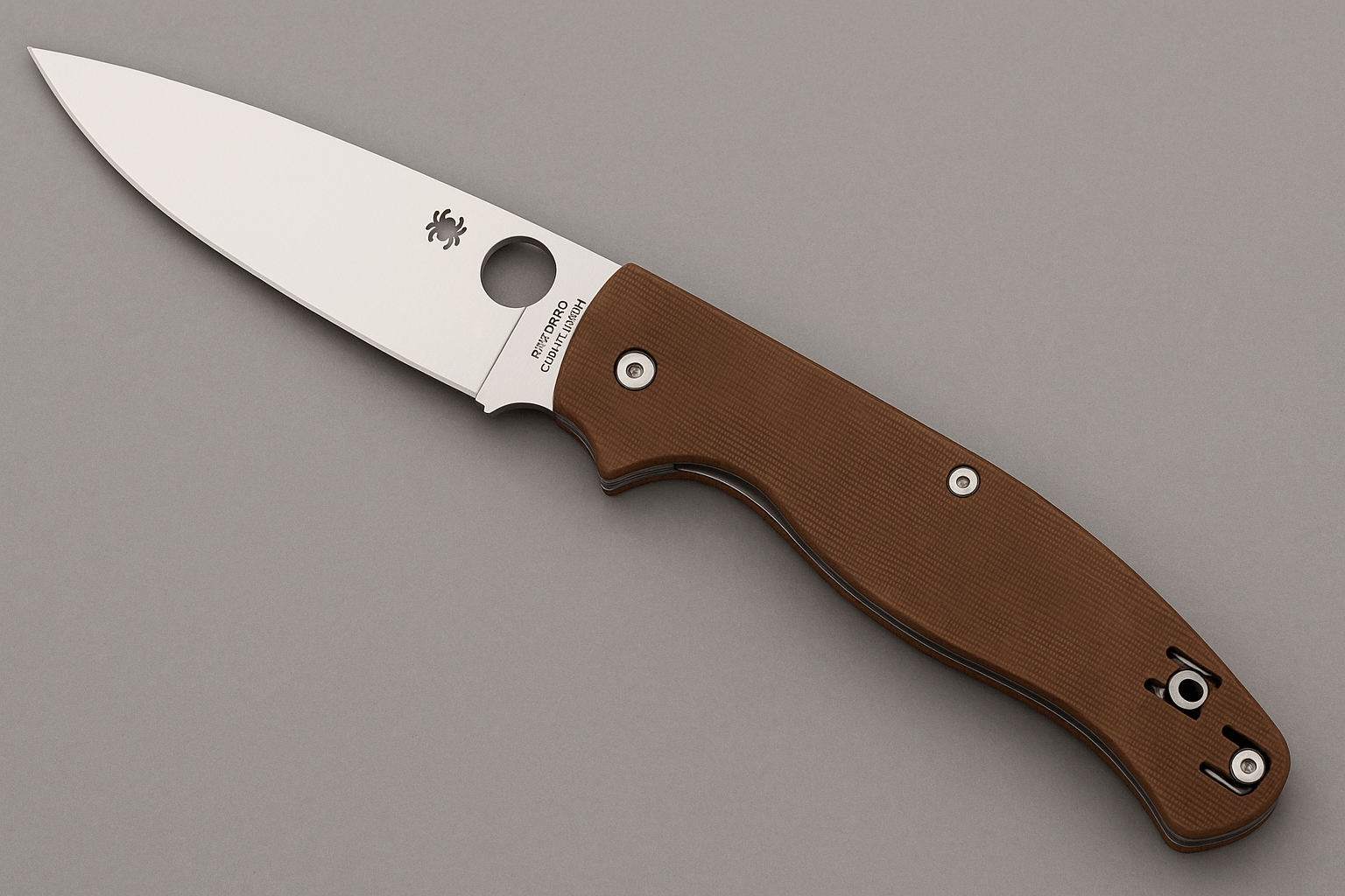 SPYDERCO NATIVE CHIEF C244MPCW2 – CPM® CRUWEAR® SATIN BLADE – BROWN CANVAS MICARTA HANDLE – BACK LOCK – MADE IN USA