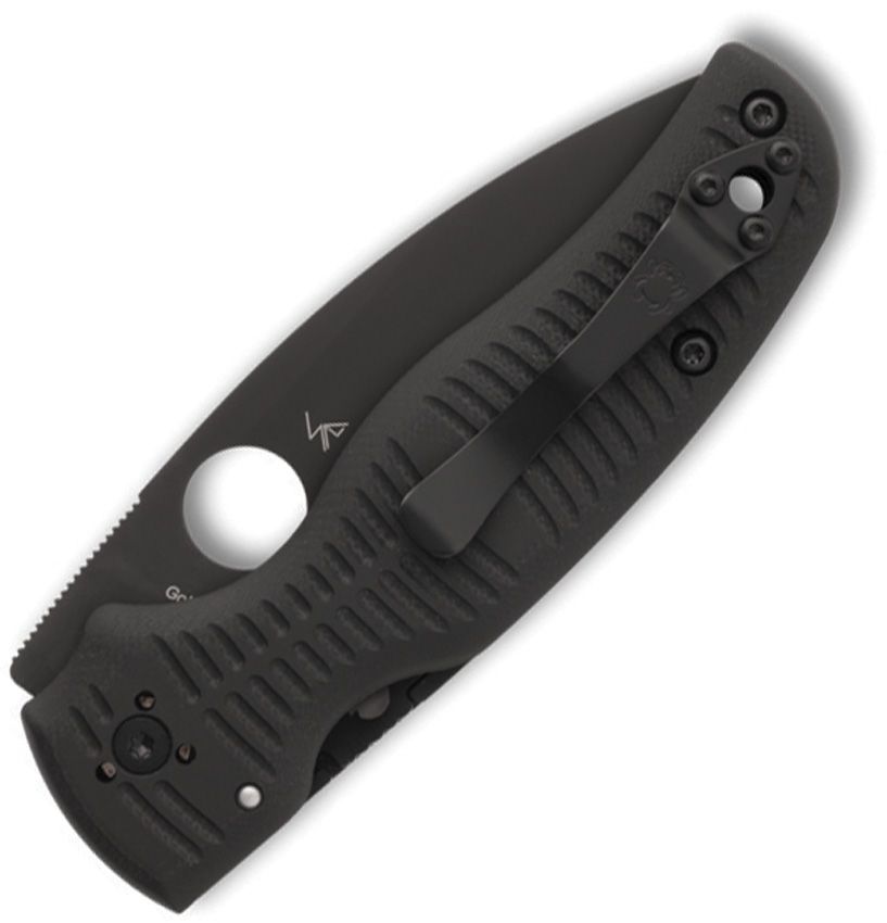 SPYDERCO SHAMAN SALT C229GMCBKP COMPRESSION LOCK – BLACK DLC CPM-MAGNACUT SPEAR POINT BLADE – BLACK G10 HANDLE – MADE IN USA