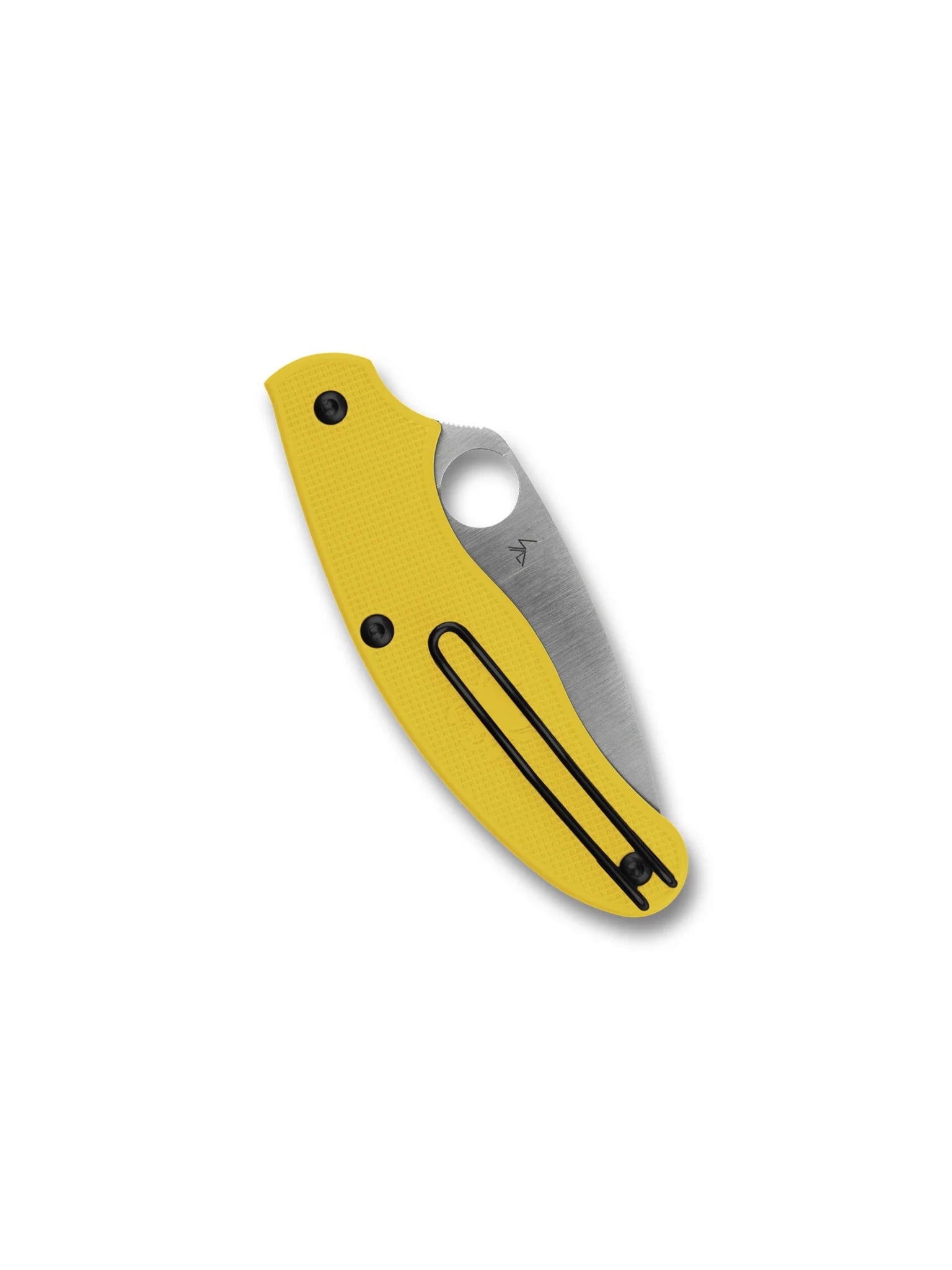 SPYDERCO UK PENKNIFE SALT C94PYL – SATIN CPM MAGNACUT LEAF-SHAPED BLADE – YELLOW FRN HANDLE – MADE IN USA