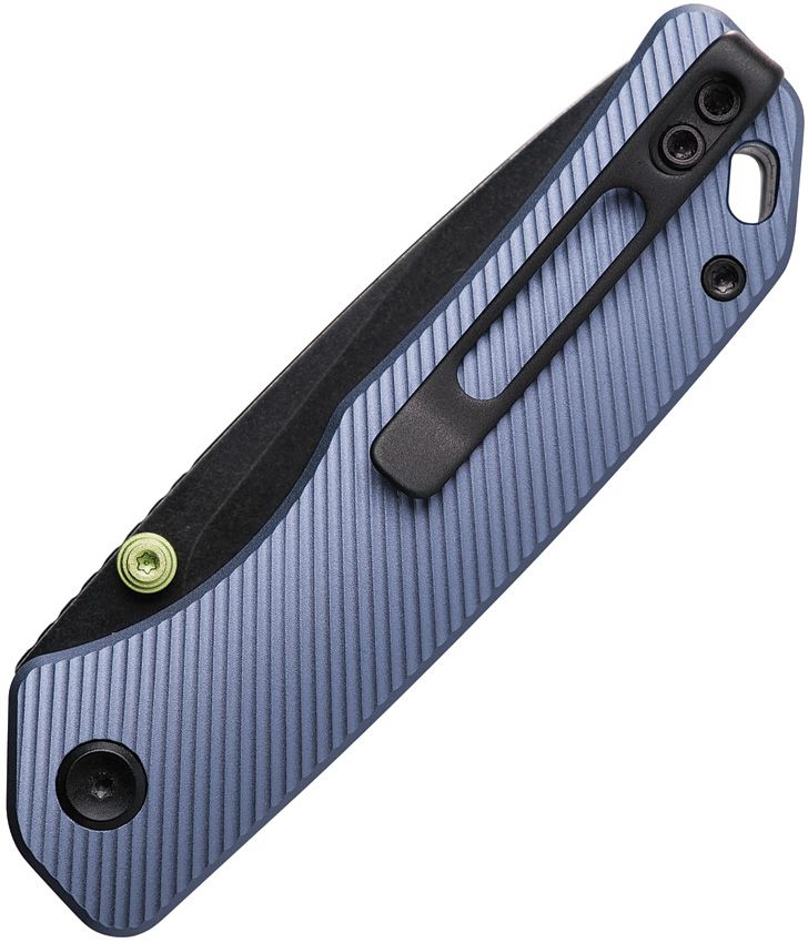 VOSTEED MARTEN A1603 – BLACK STONEWASHED 154CM DROP POINT BLADE – PURPLE ALUMINUM HANDLE – MADE IN CHINA