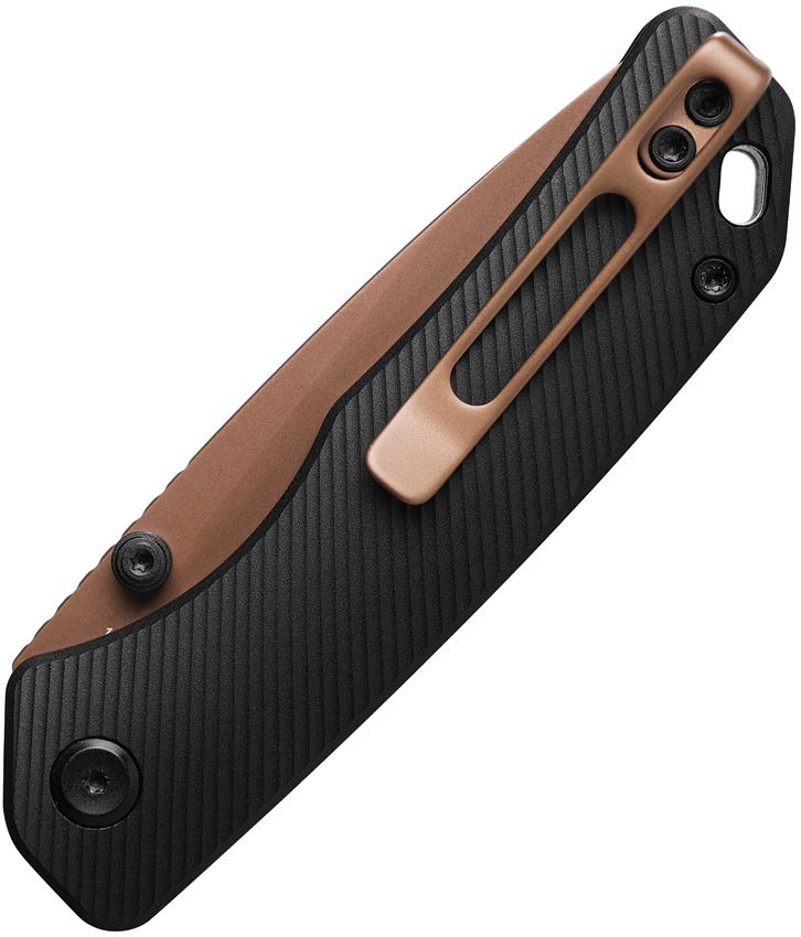 VOSTEED MARTEN A1605 – COPPER DUNES 154CM DROP POINT BLADE – BLACK ALUMINUM HANDLE – MADE IN CHINA