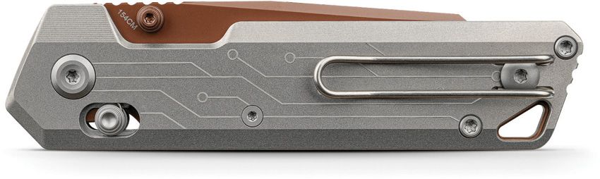 VOSTEED PARALLEL A3520 – COPPER DUNE 154CM REVERSE TANTO BLADE – GRAY CIRCUIT TITANIUM HANDLE – MADE IN CHINA