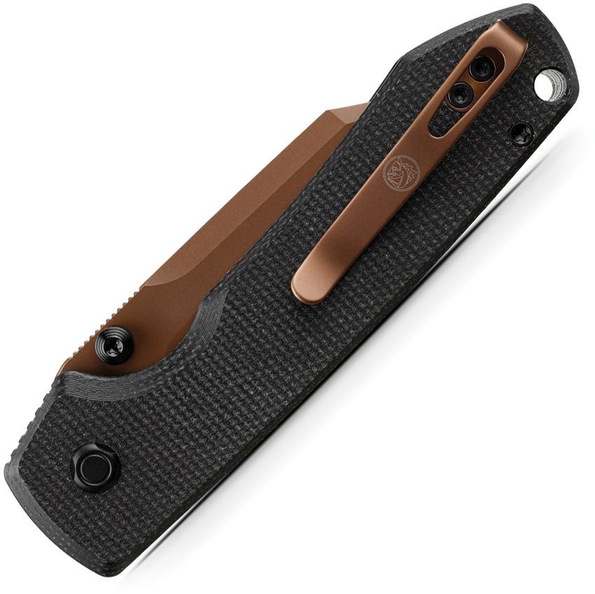 VOSTEED RACCOON 2.0 BUTTON LOCK A2926 – COPPER DUNES 14C28N BOWIE – BLACK G10 – MADE IN CHINA